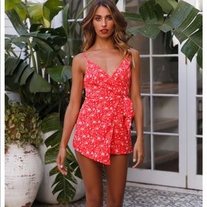 Hyperreal Romper Red